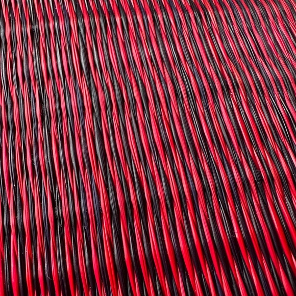 Baskets of Cambodia! Petite Curved Avi in Crimson Shoulder Bag - Picture 2 of 10